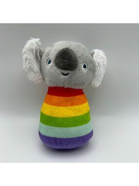 Eric Carle Koala Plush Rattle Toy With Rainbow Stripes - Soft & Cuddly Baby Sens